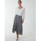 Floral Print Asymmetric Midi Skirt Floral Print Asymmetric Midi Skirt