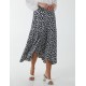 Floral Print Asymmetric Midi Skirt Floral Print Asymmetric Midi Skirt