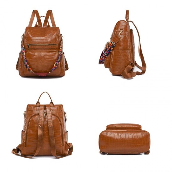 Faux Leather Laptop Backpack Women's Faux Leather Laptop Backpack Women's