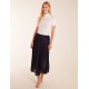 Pleated Deep Waist Band Midi Skirt Pleated Deep Waist Band Midi Skirt