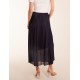 Pleated Deep Waist Band Midi Skirt Pleated Deep Waist Band Midi Skirt