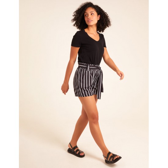Stripe Belted Shorts Stripe Belted Shorts