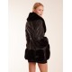 Faux Fur Collar PU Belted Coat Faux Fur Collar PU Belted Coat