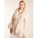 Faux Fur Collar PU Belted Coat Faux Fur Collar PU Belted Coat