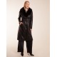 Longline Leather Look Faux Fur Coat Longline Leather Look Faux Fur Coat