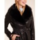 Longline Leather Look Faux Fur Coat Longline Leather Look Faux Fur Coat