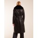 Longline Leather Look Faux Fur Coat Longline Leather Look Faux Fur Coat