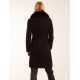 Faux Fur Collared Belted Coat Faux Fur Collared Belted Coat