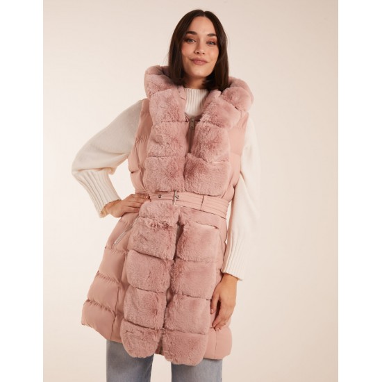 Faux Fur Detail Gilet Faux Fur Detail Gilet